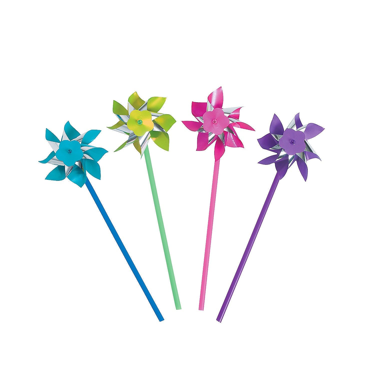 Coloured Pinwheels (Bulk Pack of 36)