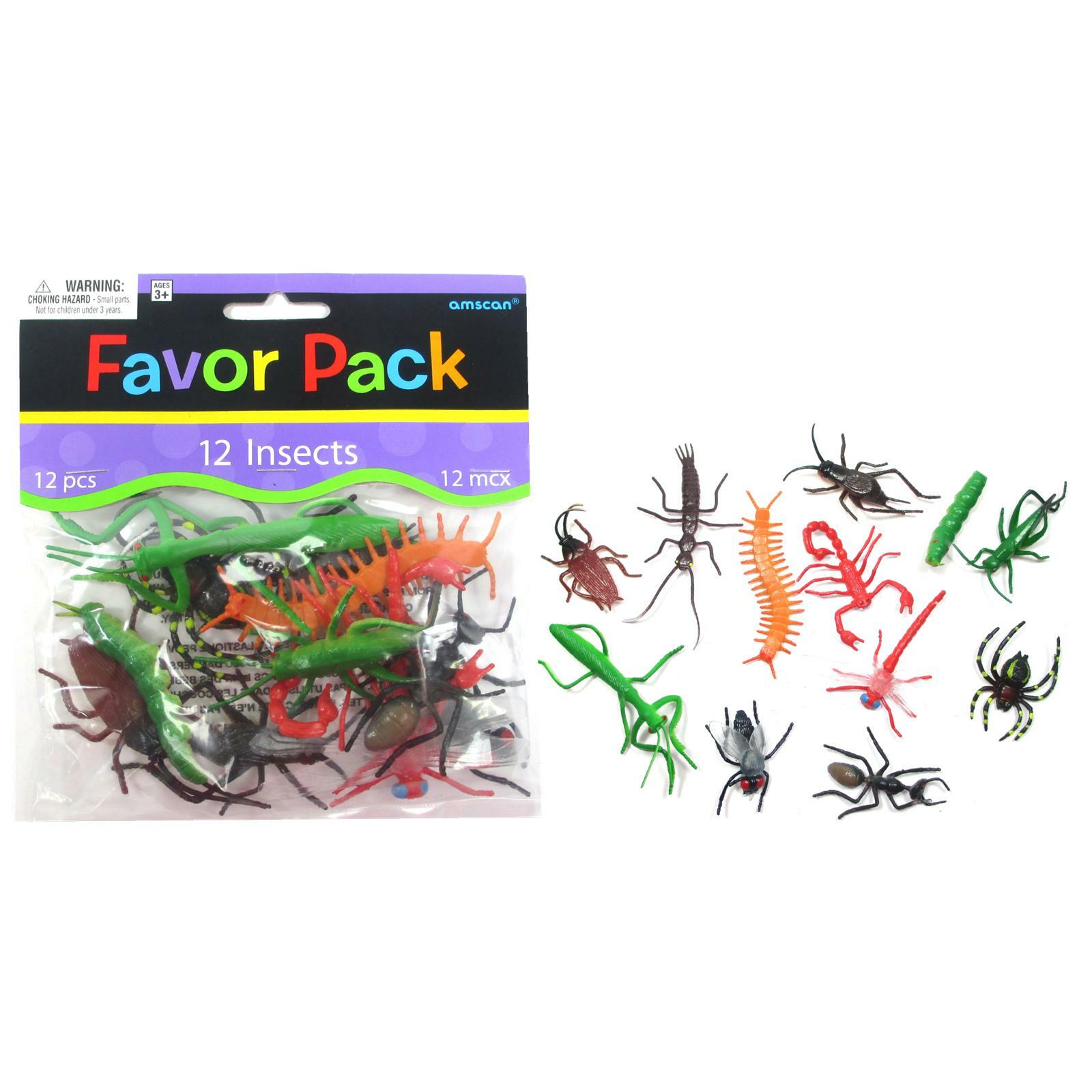 Plastic Insect Toys (Pack of 12)