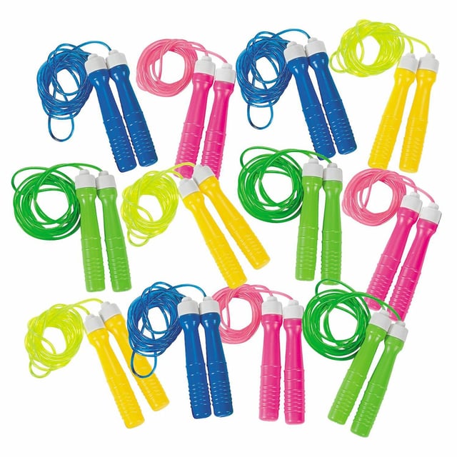 Glitter Skipping Ropes (Pack of 12) | Discount Party Supplies