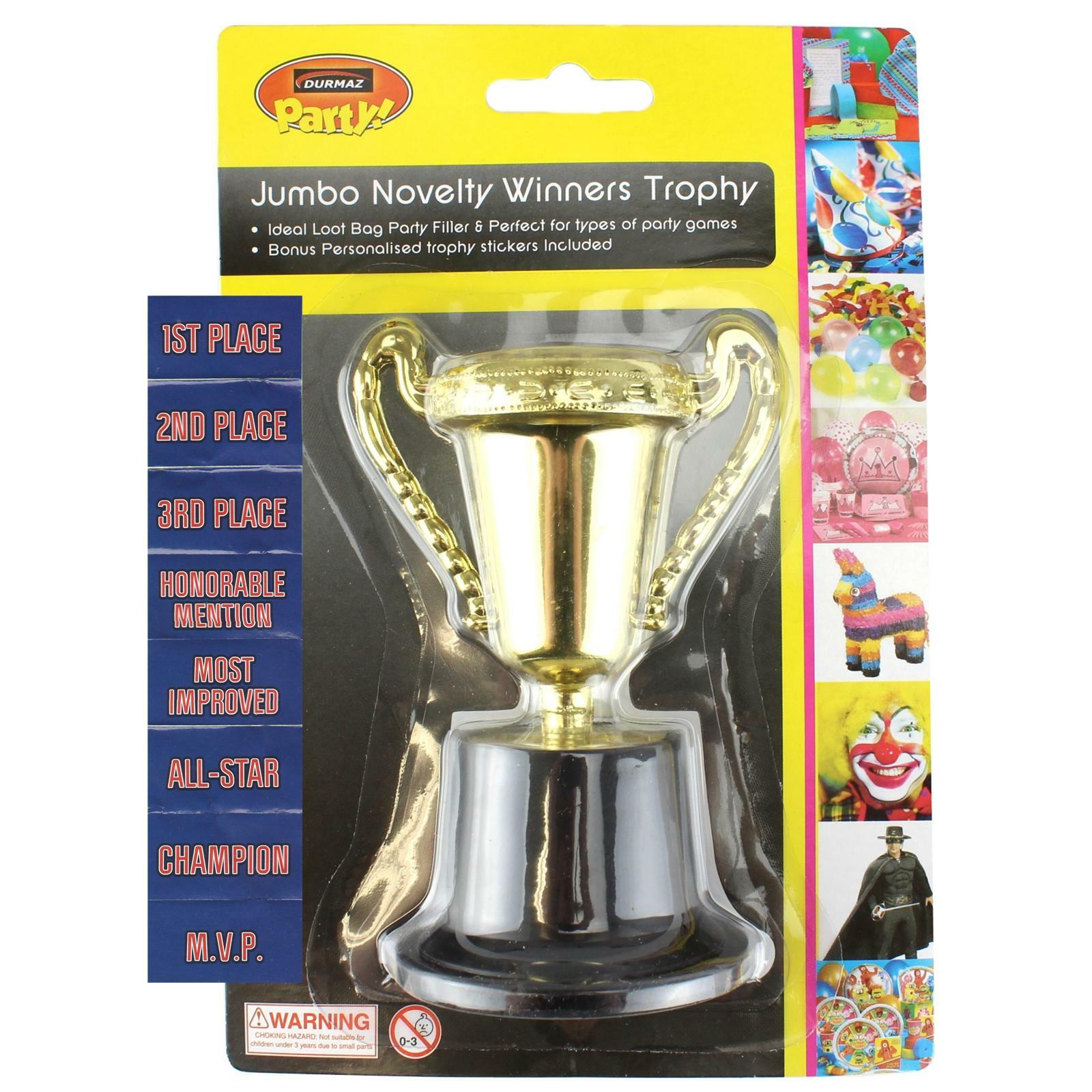 Plastic Gold Winners Trophy With Stickers