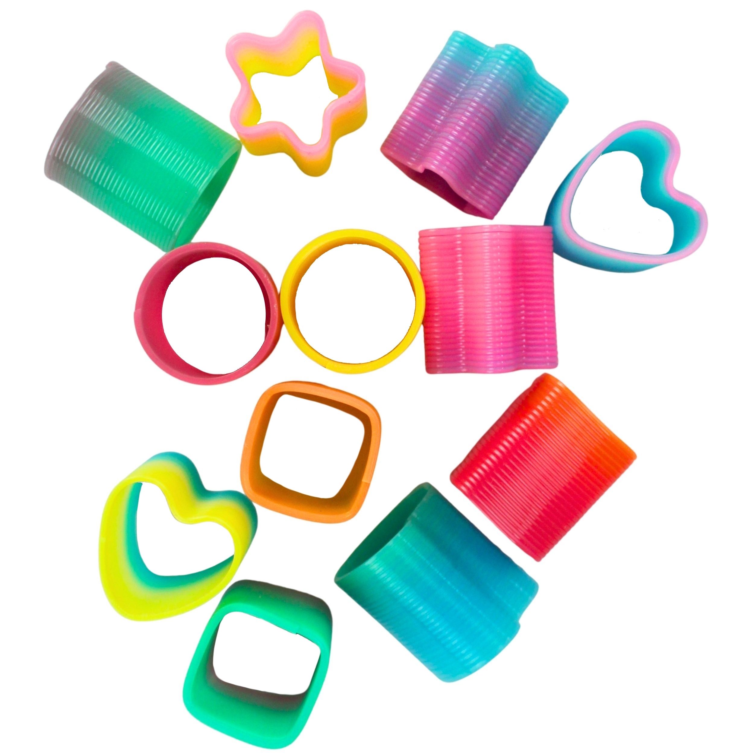 Assorted Shaped Mini Slinky Springs (Pack of 12)