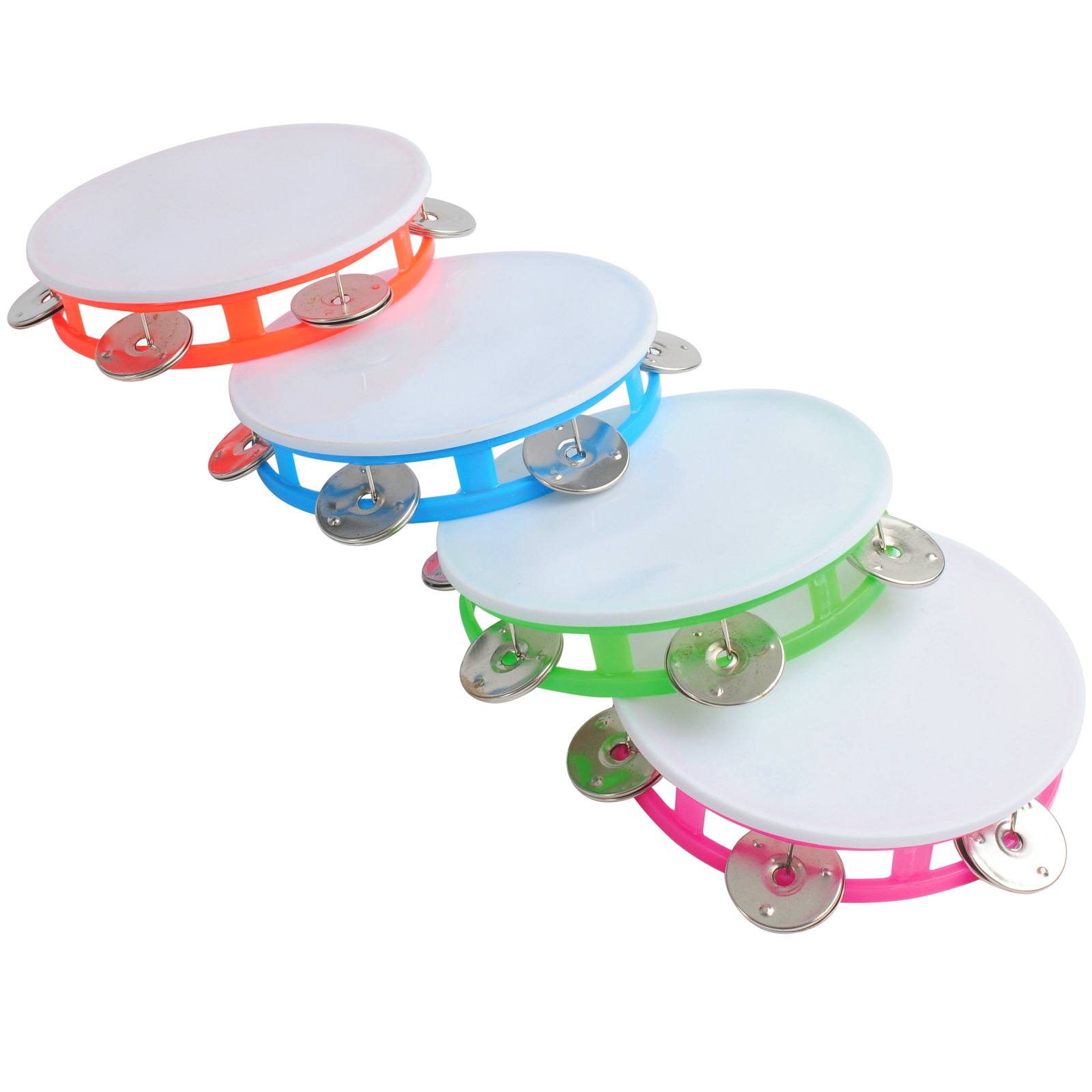Coloured Plastic Tambourine