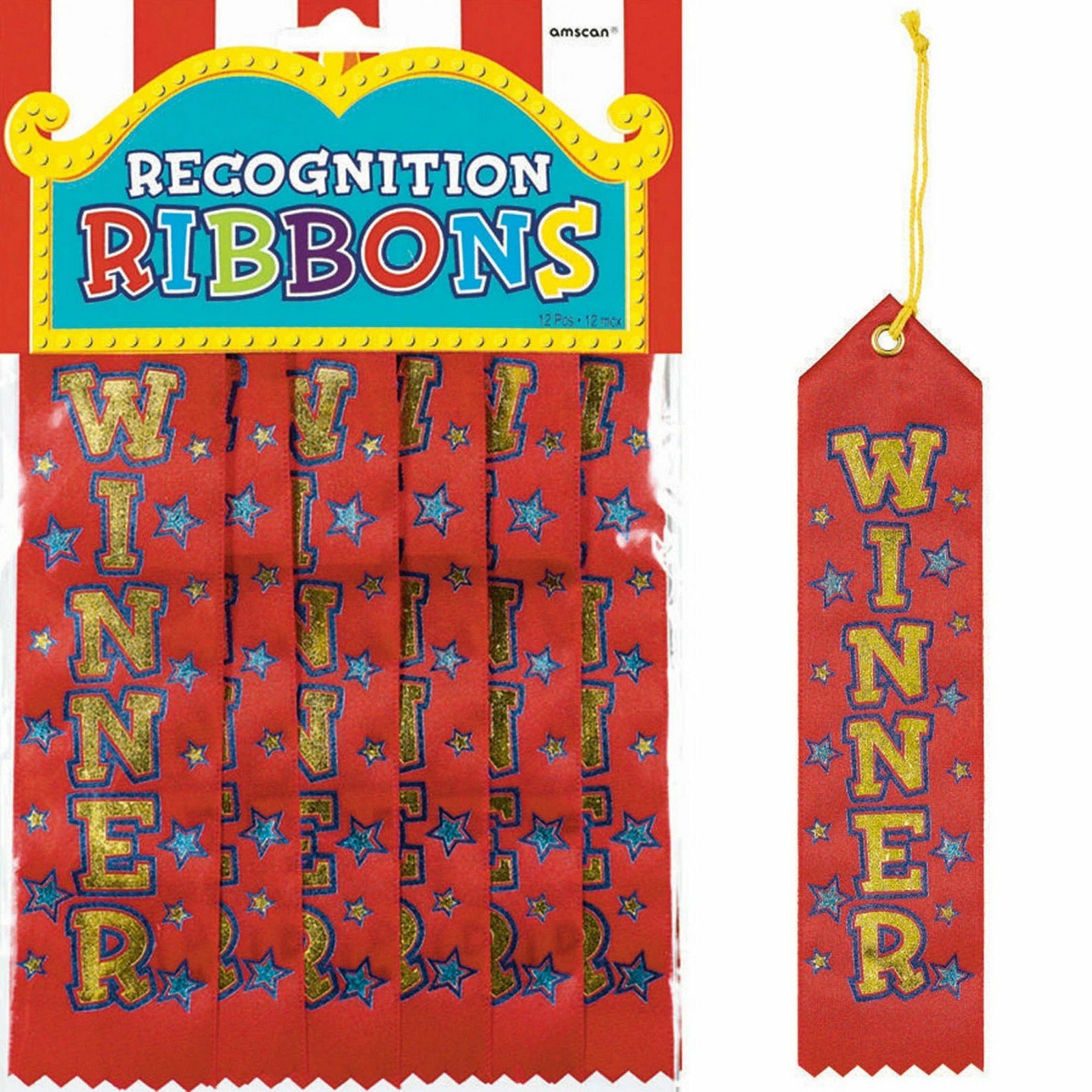 Winner Recognition Ribbons (Pack of 12)