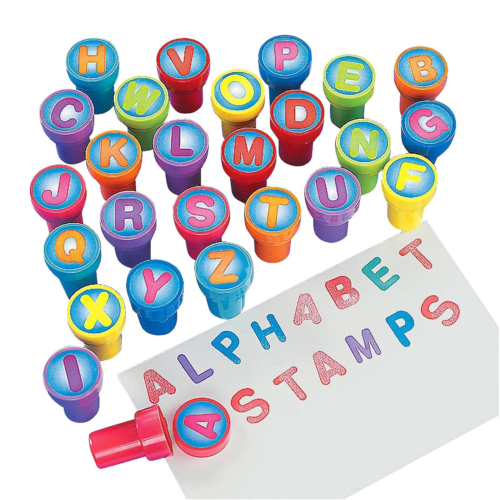Coloured Alphabet Stamp Set (Pack of 26)