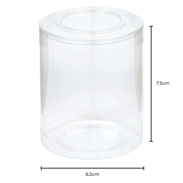 Small Round Clear Plastic Cylinder Containers (Pack of 12) | Discount ...