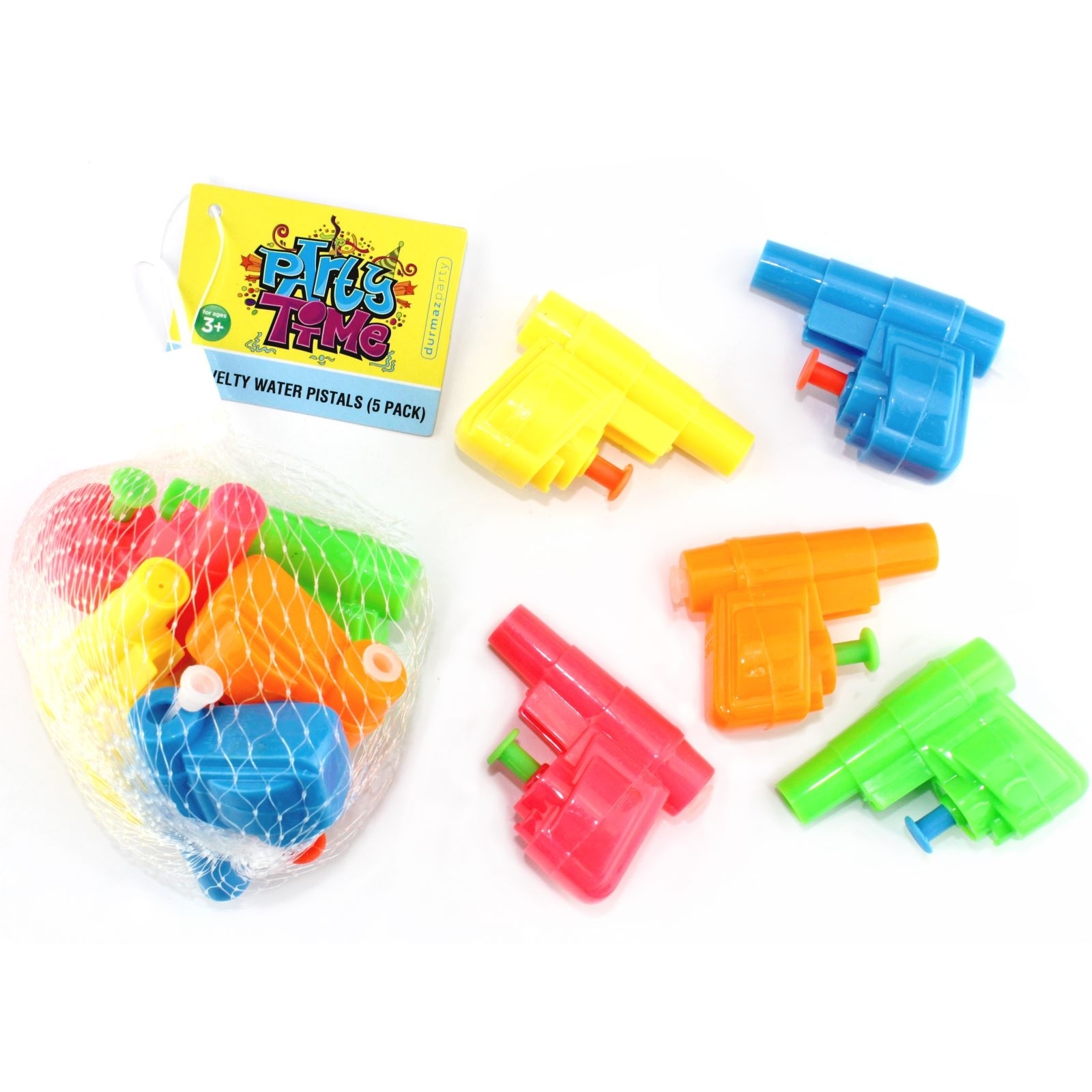 Mini Water Coloured Squirt Guns (Pack of 5)