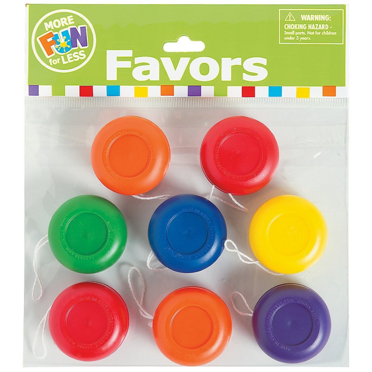 Mini Coloured Yo-Yos (Pack of 8)
