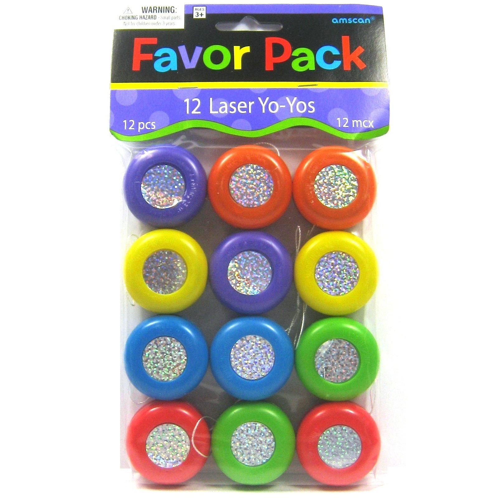 Laser Yo-Yos (Pack of 12)