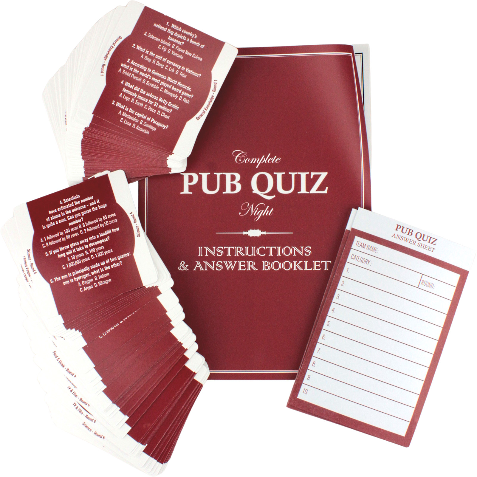 Complete Pub Quiz Kit Discount Party Supplies Discount Party Supplies
