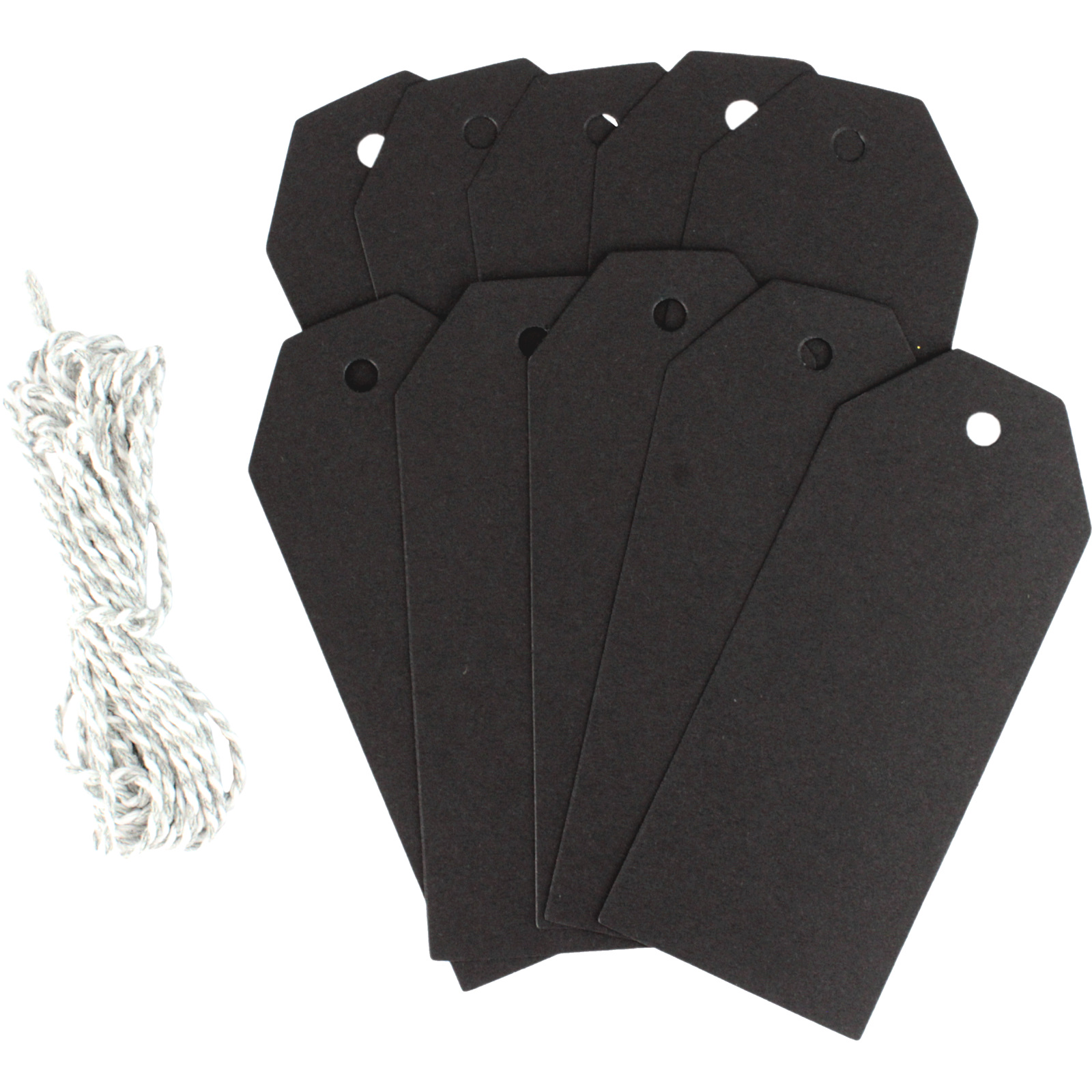 Black Kraft Paper Gift Tags (Pack of 10)