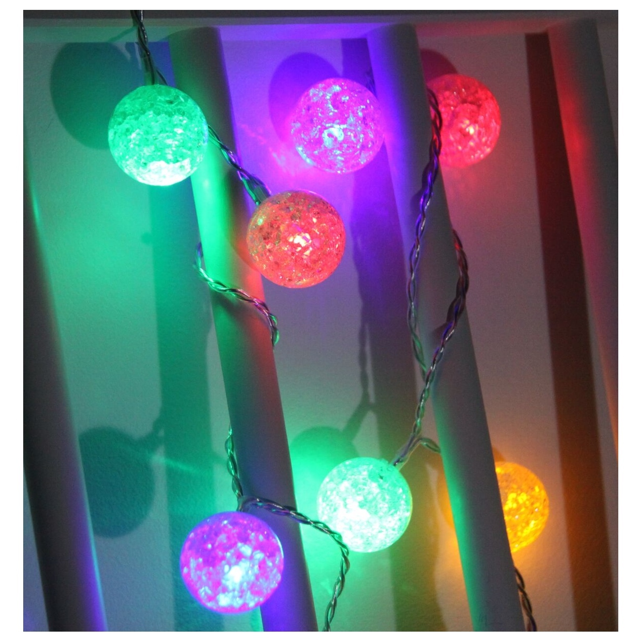 LED Crackle Ball String Lights