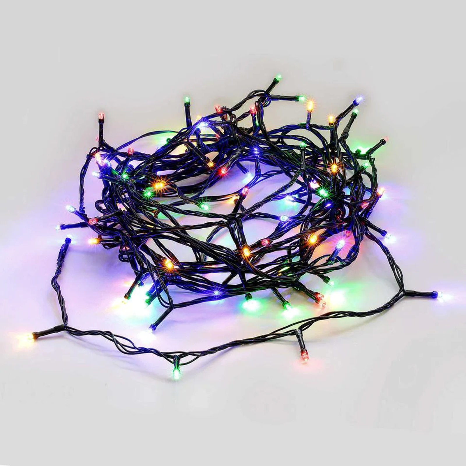 100 Multicolour LED Fairy Lights 4.95m 