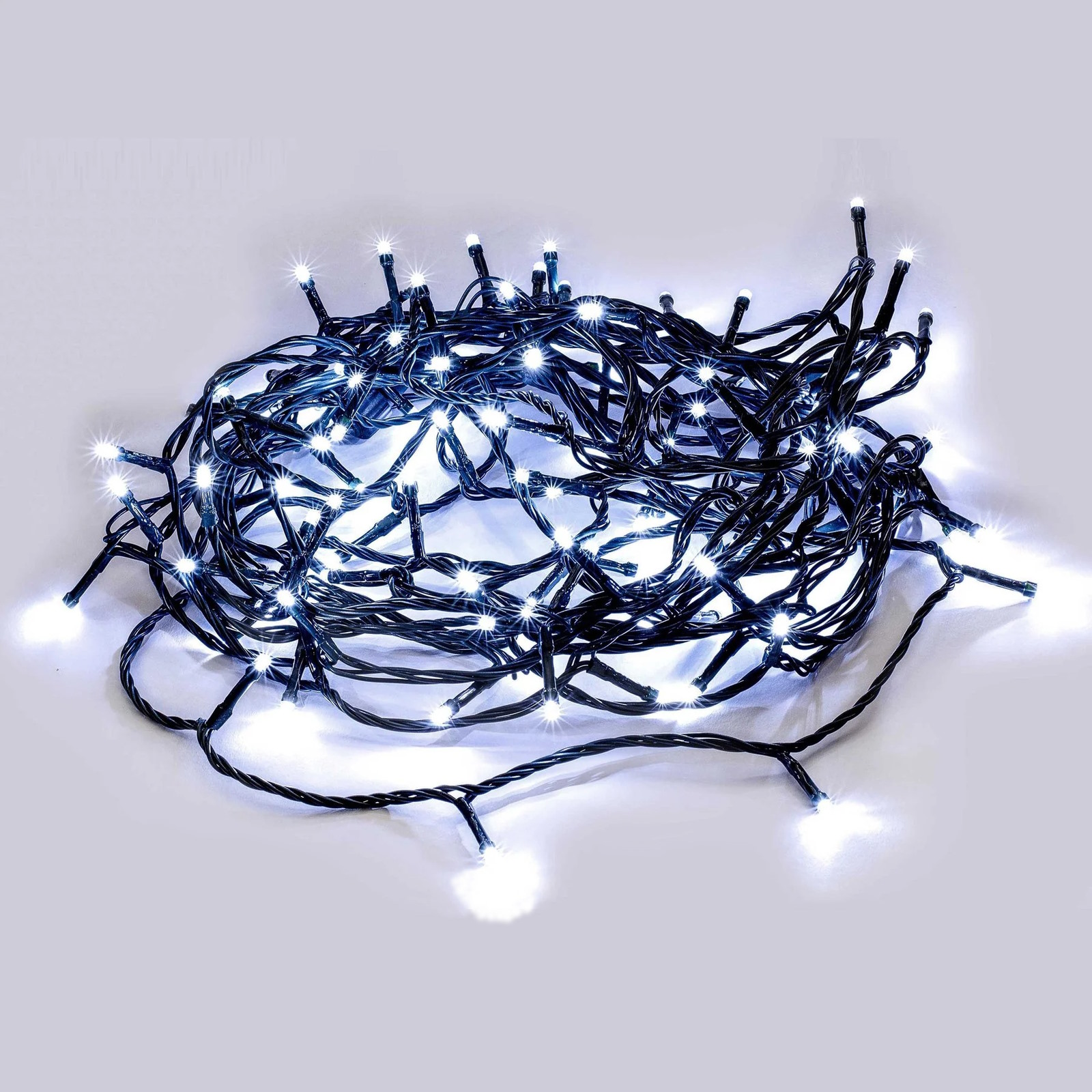 100 White LED Fairy Lights 4.95m 