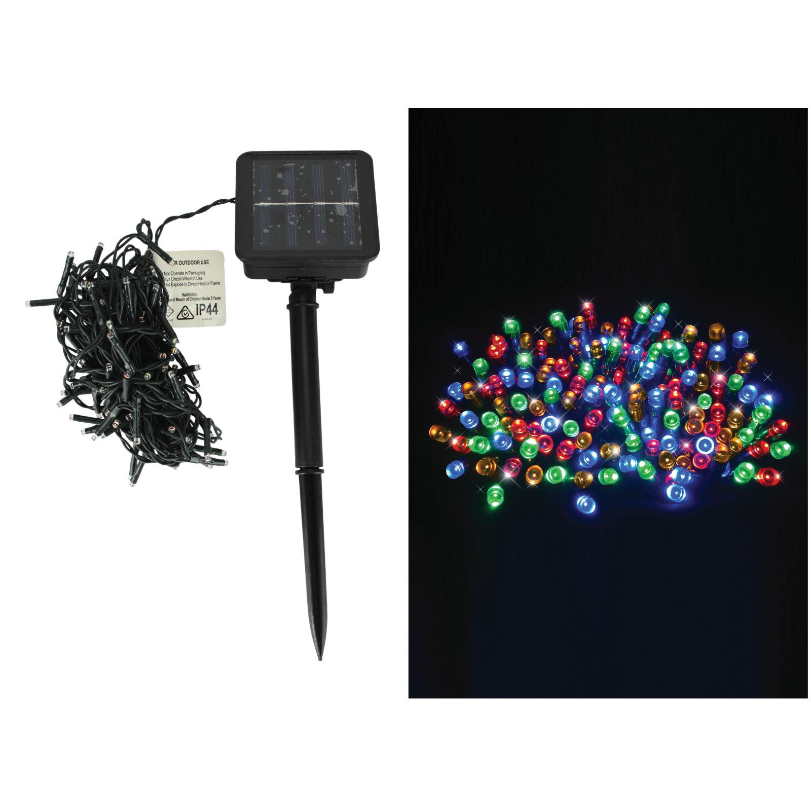 100 Multicolour LED 2 Function Solar Fairy Lights 4.95m 
