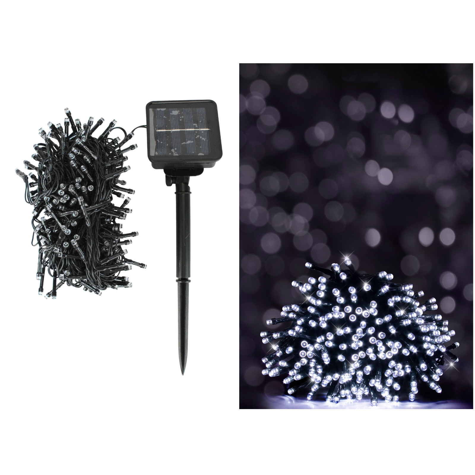 240 Cool White LED 7 Function Solar Fairy Lights 11.9m 