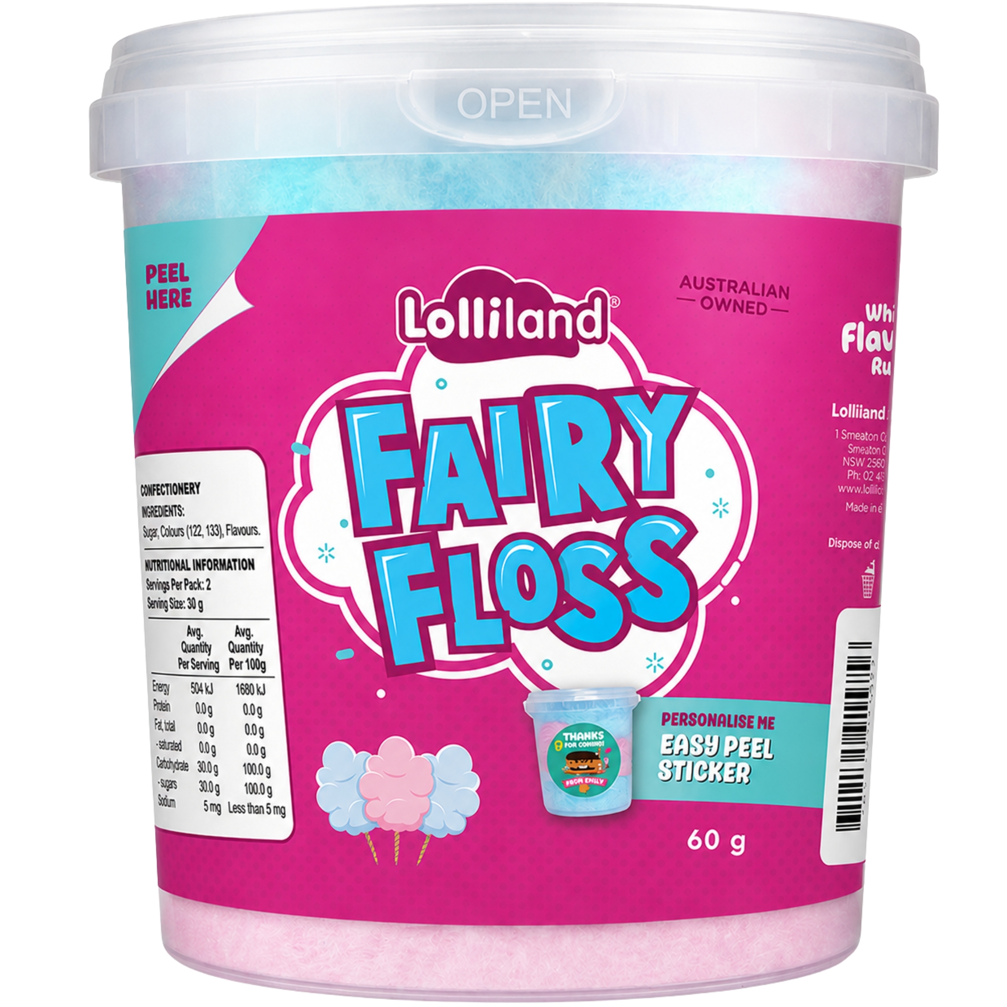 Fairy Floss (60g Tub) 