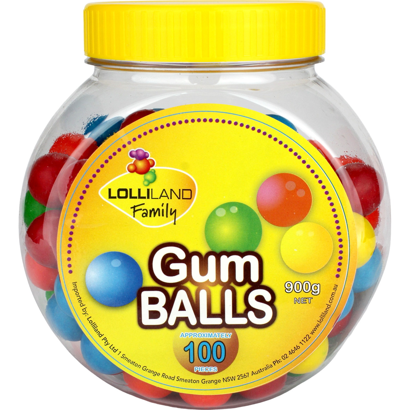 Coloured Gumballs (900g Jar)