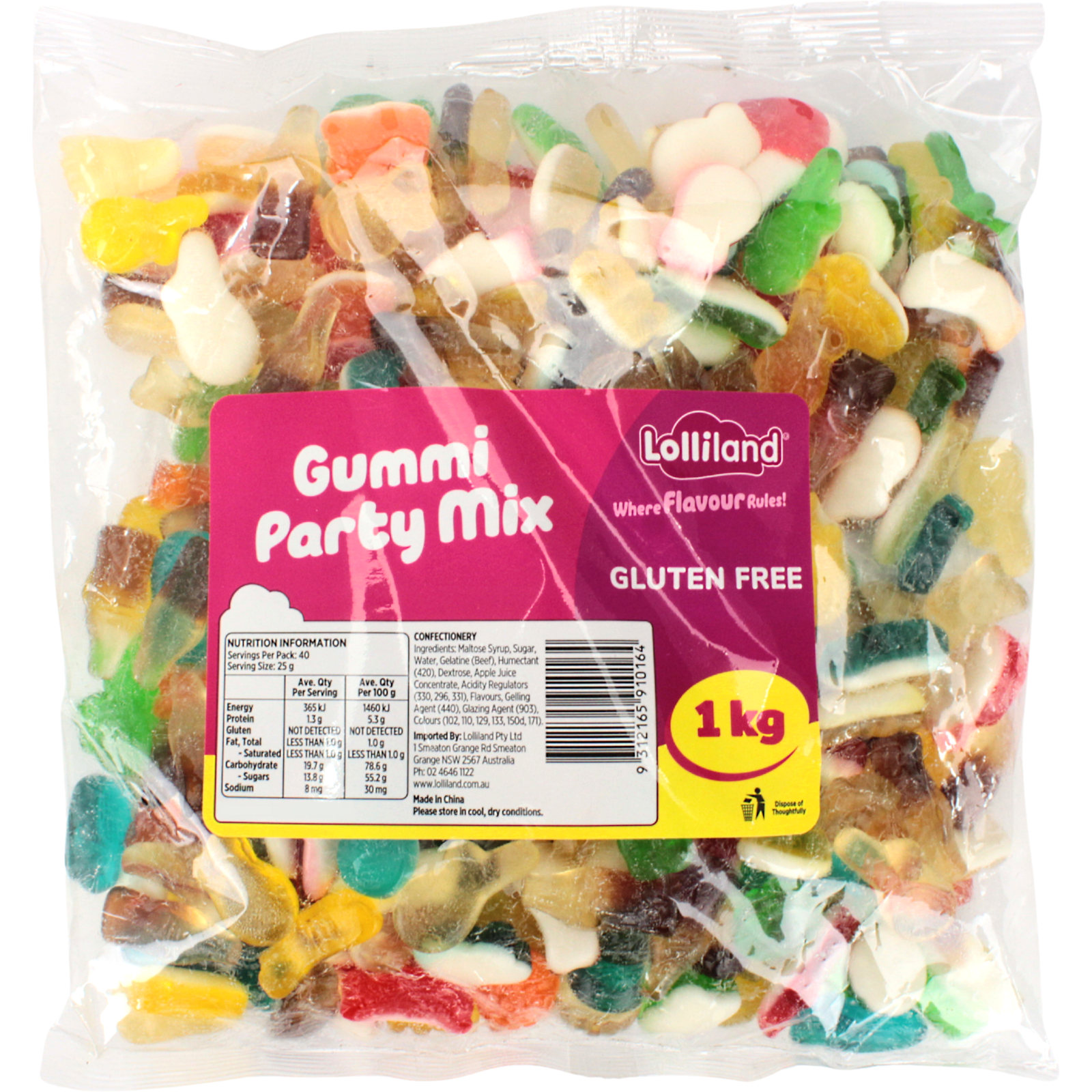 Gummi Party Mix Lollies (1kg)