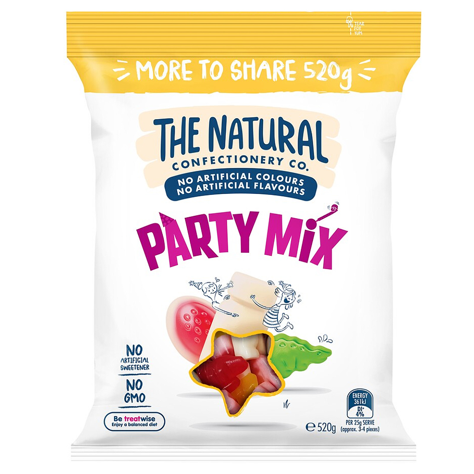 The Natural Confectionery Co. Party Mix (520g)