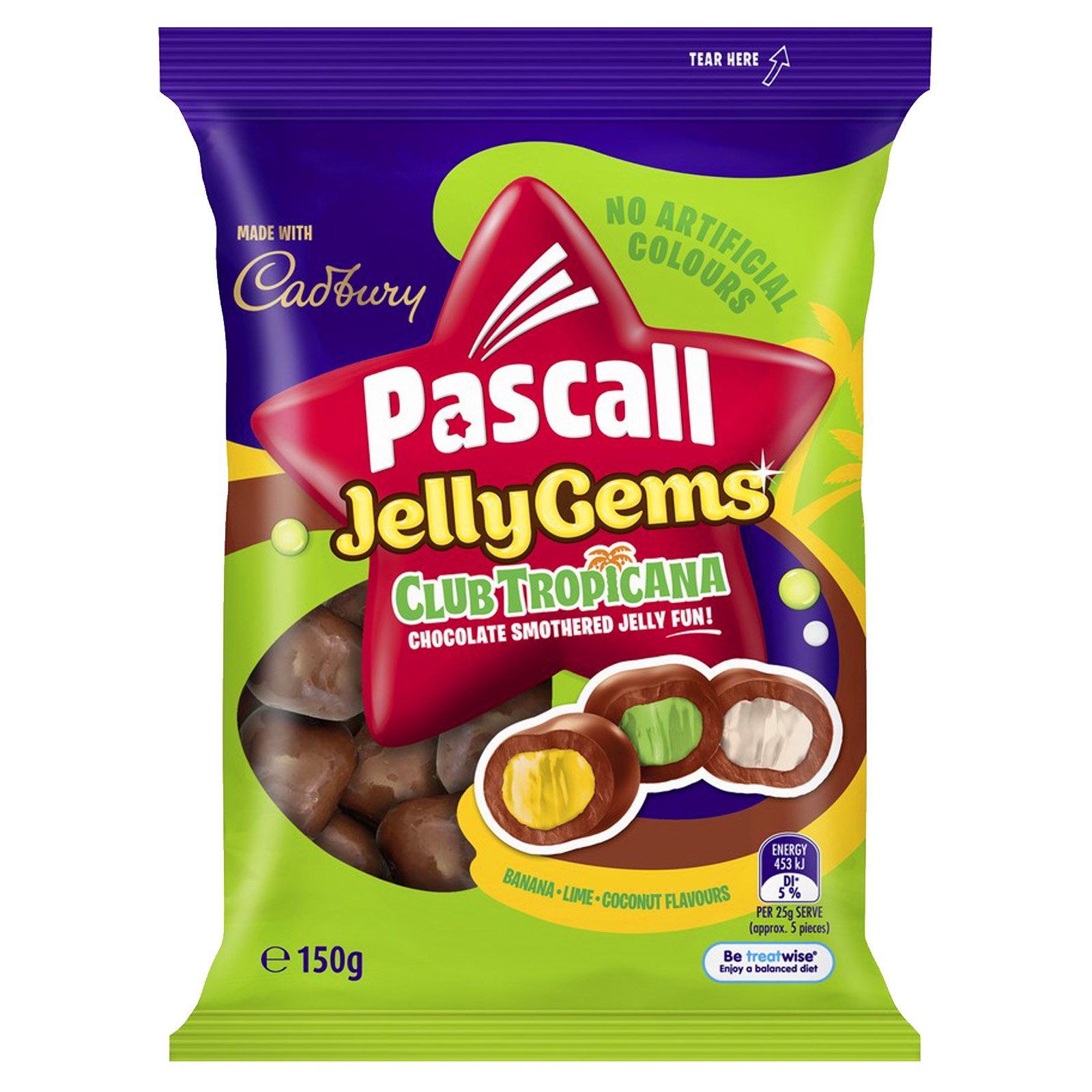 Pascall Jelly Gems Tropical (150g) 