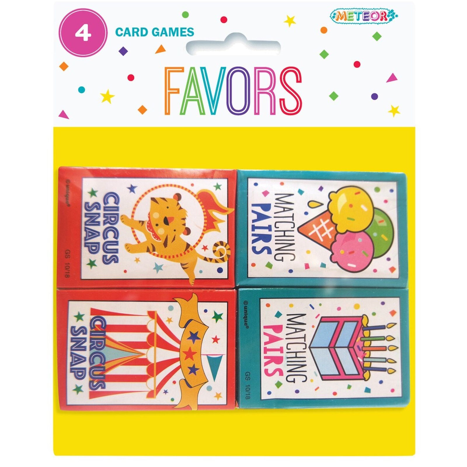 Snap And Memory Card Games (Pack of 4)