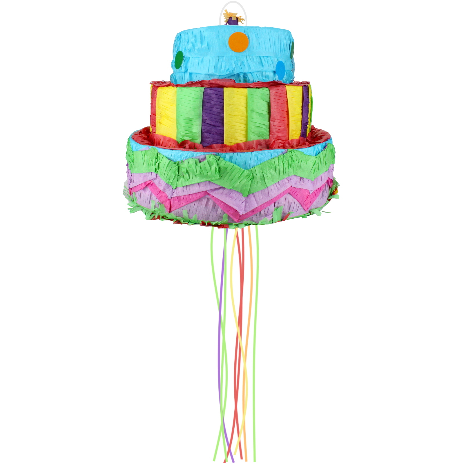 Birthday Party Cake Pull String Pinata 