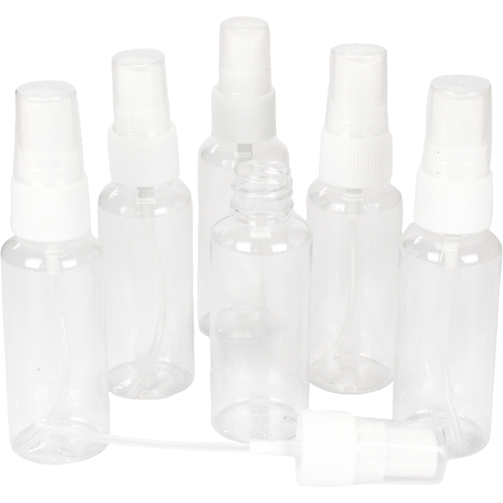 Clear Plastic Spray Bottles 60ml (Pack of 6)  