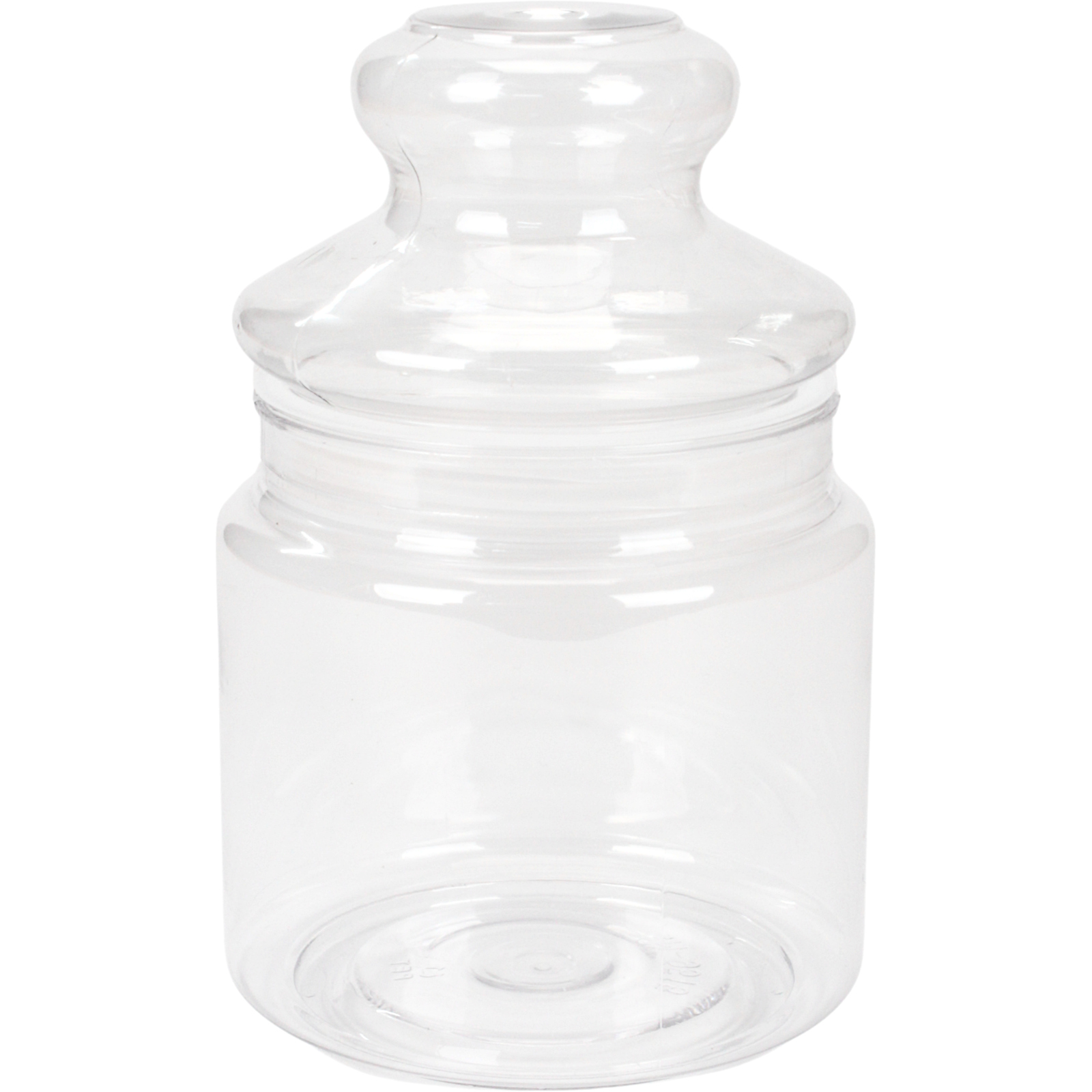 Clear Plastic Apothecary Jar With Lid 450ml