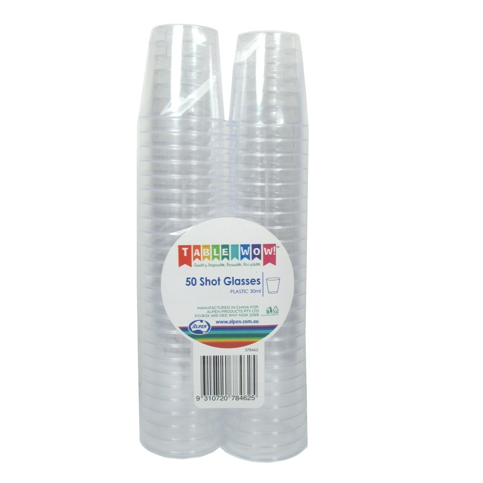 Clear Plastic Shot Glasses (Pack of 50)
