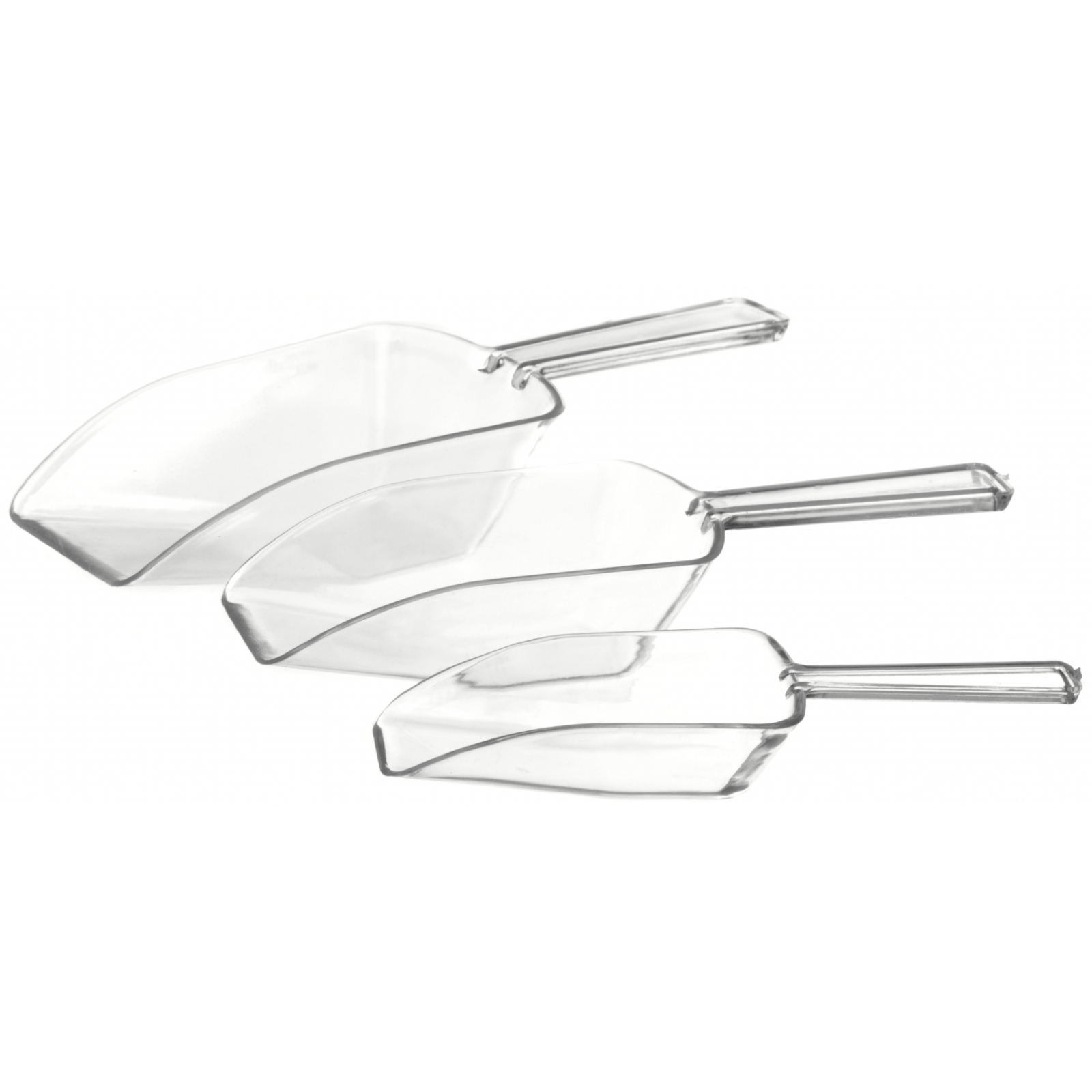 Clear Plastic Lolly Scoops (Set of 3)