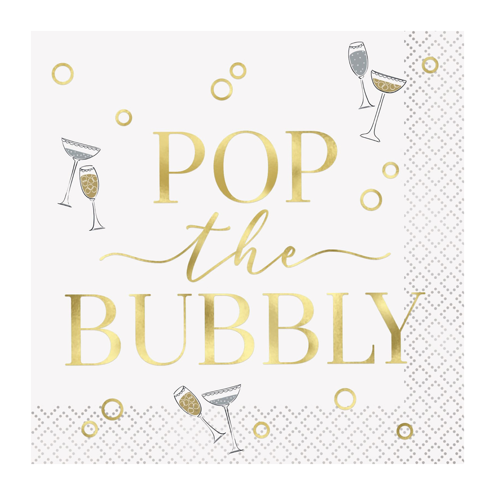 Toast To New Years Small Paper Napkins (Pack of 16) 