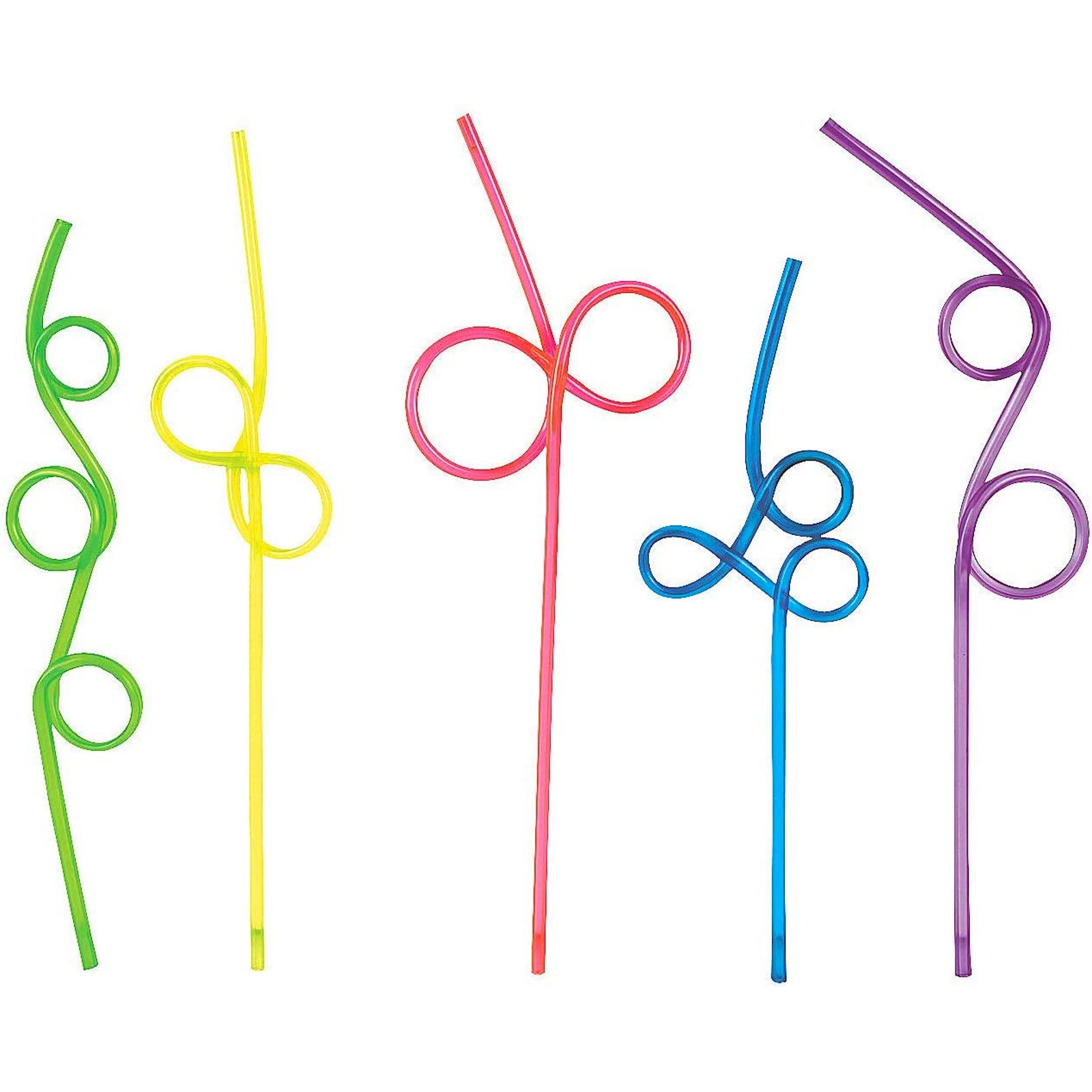 Plastic Loop Straws (Pack of 12)