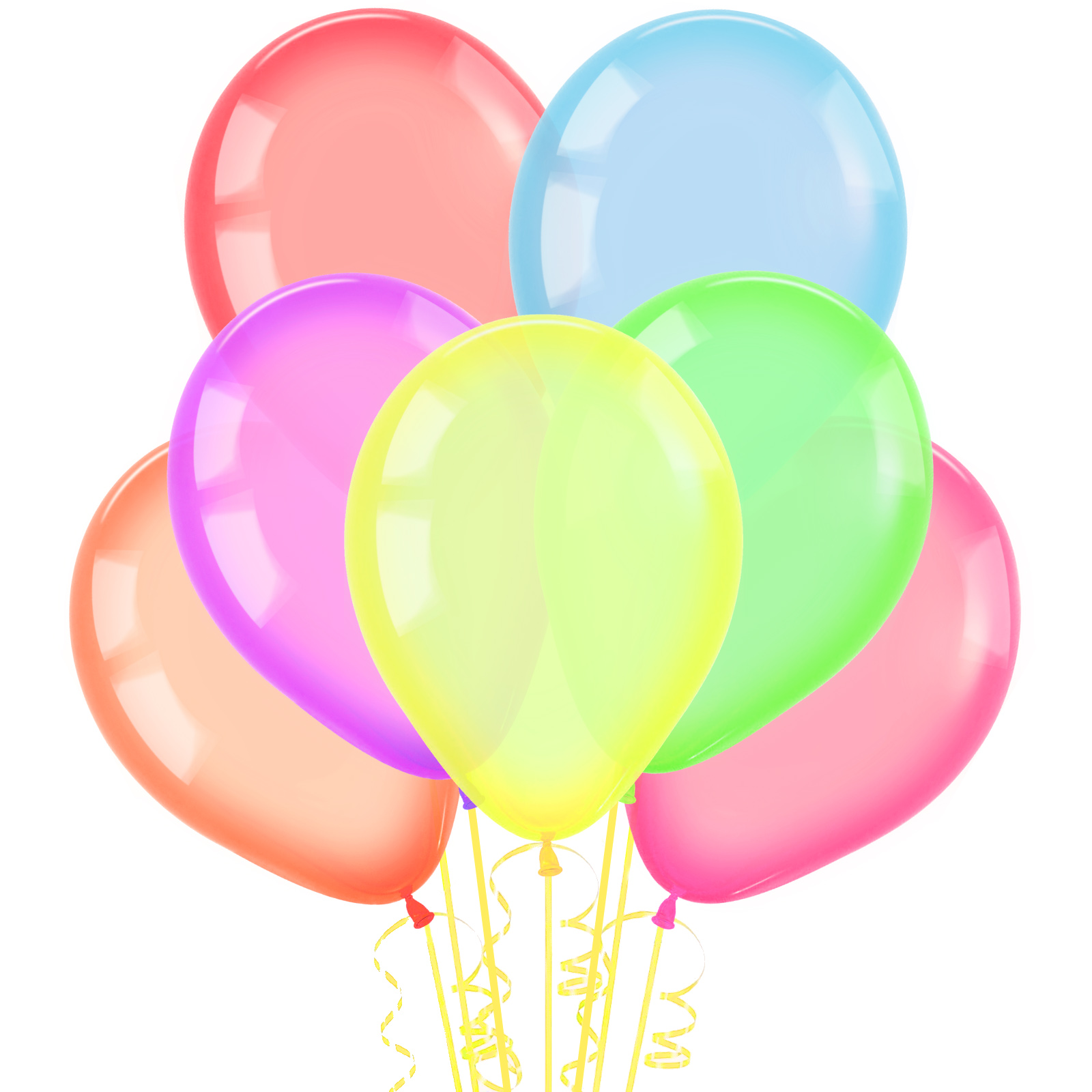 Neon UV Party Balloons (Pack of 15)