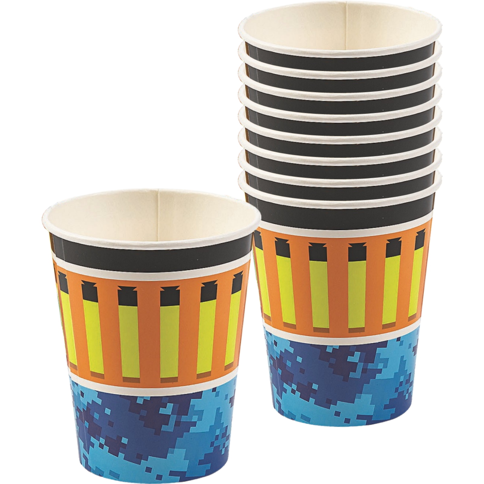 Dart Battle Party Paper Cups (Pack of 8)