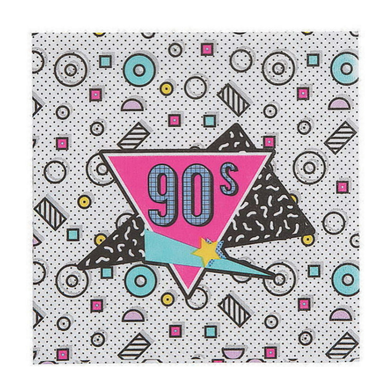 90's Small Napkins / Serviettes (Pack of 16)