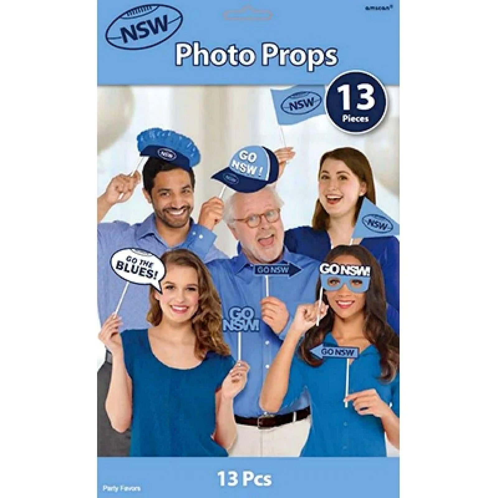 NSW Blues State Of Origin Photo Props (Pack of 13)