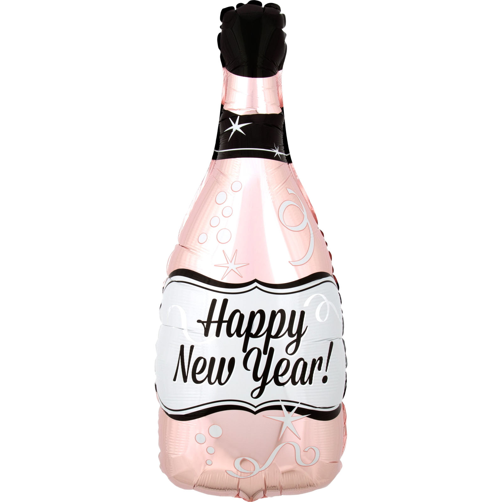 New Year Rose Gold Champagne Bottle Balloon 66cm