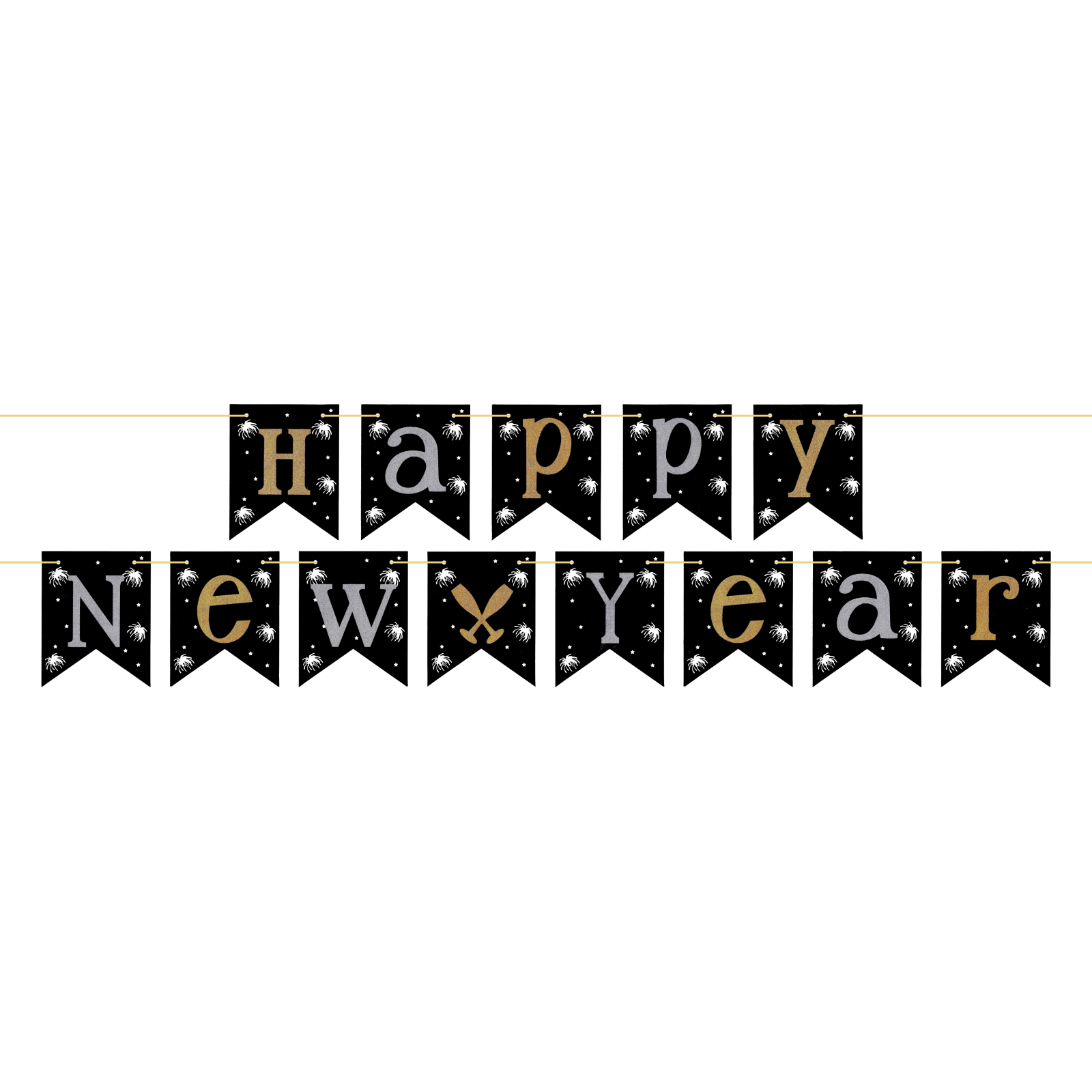 Happy New Year Pennant Banner