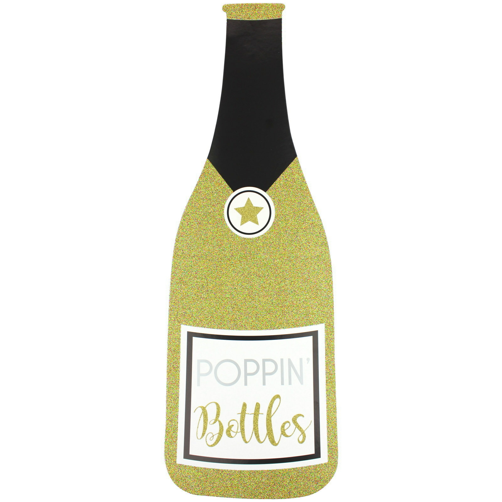 Glitter Champagne Bottle Photo Prop 80cm