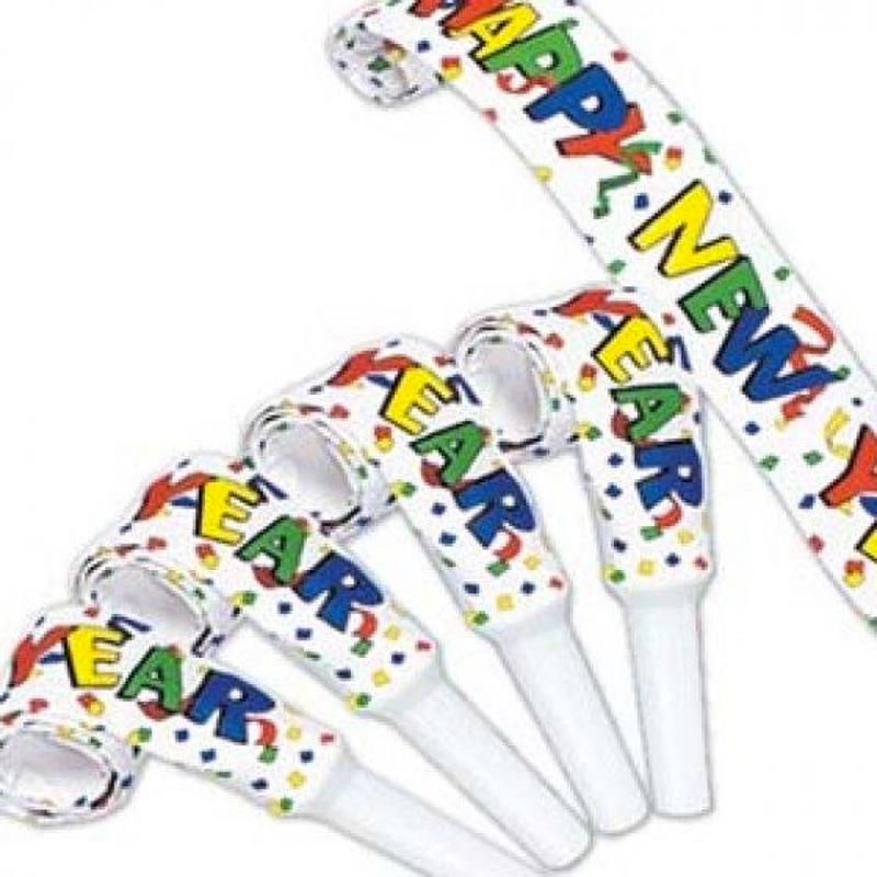 Happy New Year Blowouts Pack of 4