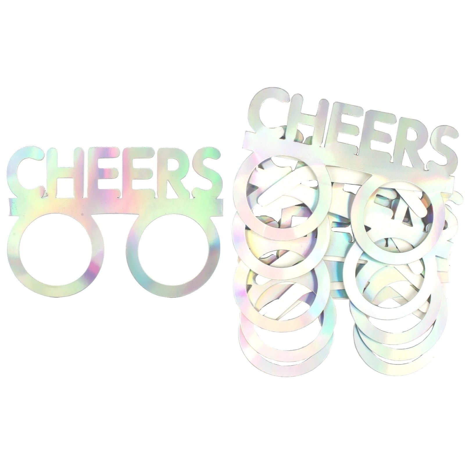 Iridescent Paper Cheers Glasses (Pack of 6)