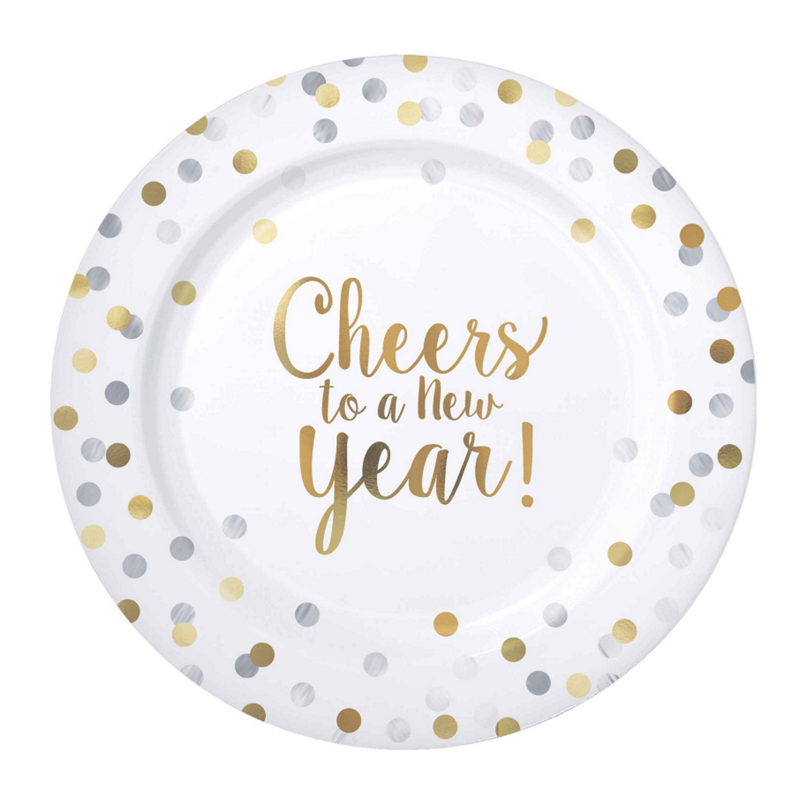 Cheers To A New Year Small Plastic Plates (Pack of 20)