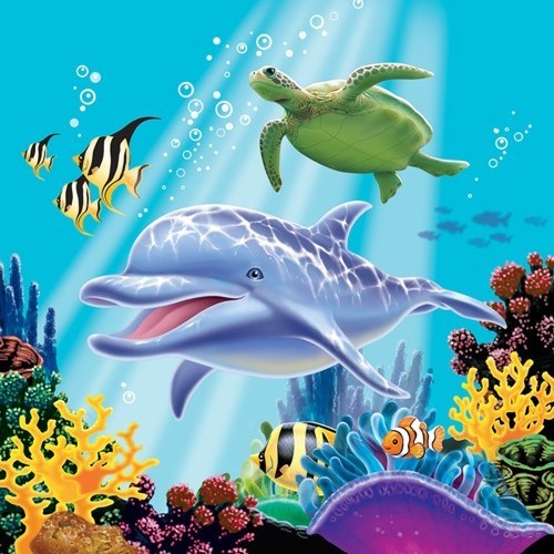 Ocean Party Large Napkins / Serviettes (Pack of 16)