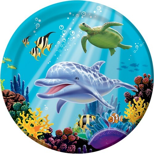 Ocean Party Large Paper Plates (Pack of 8)