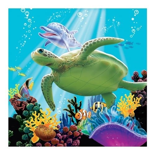 Ocean Party Small Napkins / Serviettes (Pack of 16)
