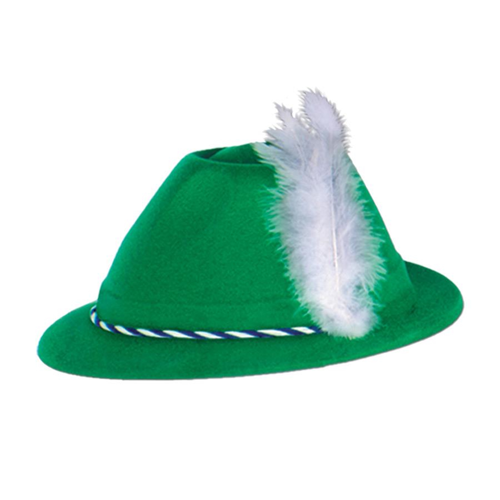 Oktoberfest Green Velour Tyrolean Adult Hat