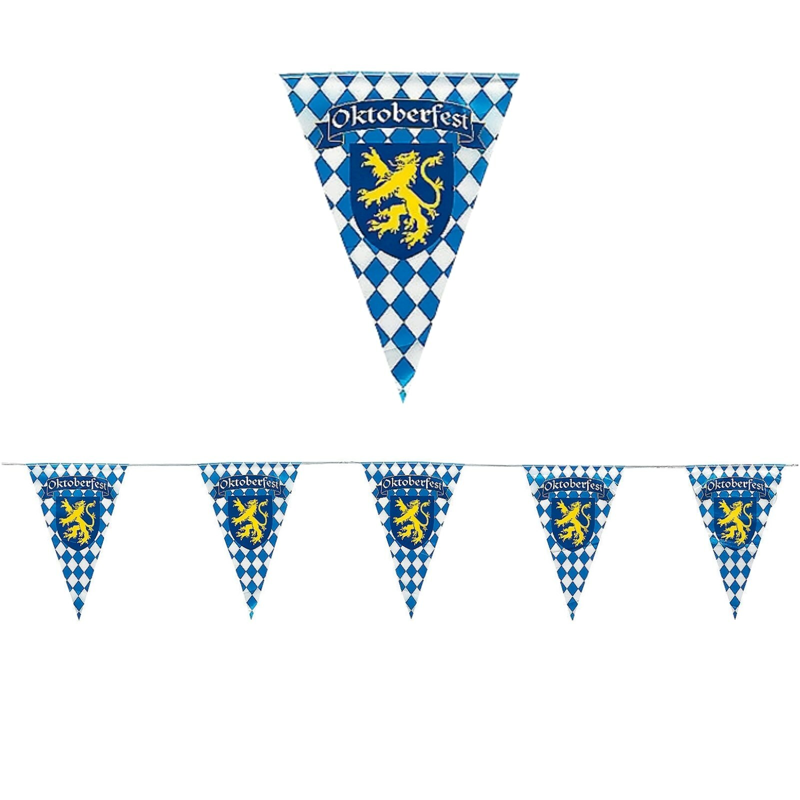 Oktoberfest 30M Plastic Pennant Flag Banner