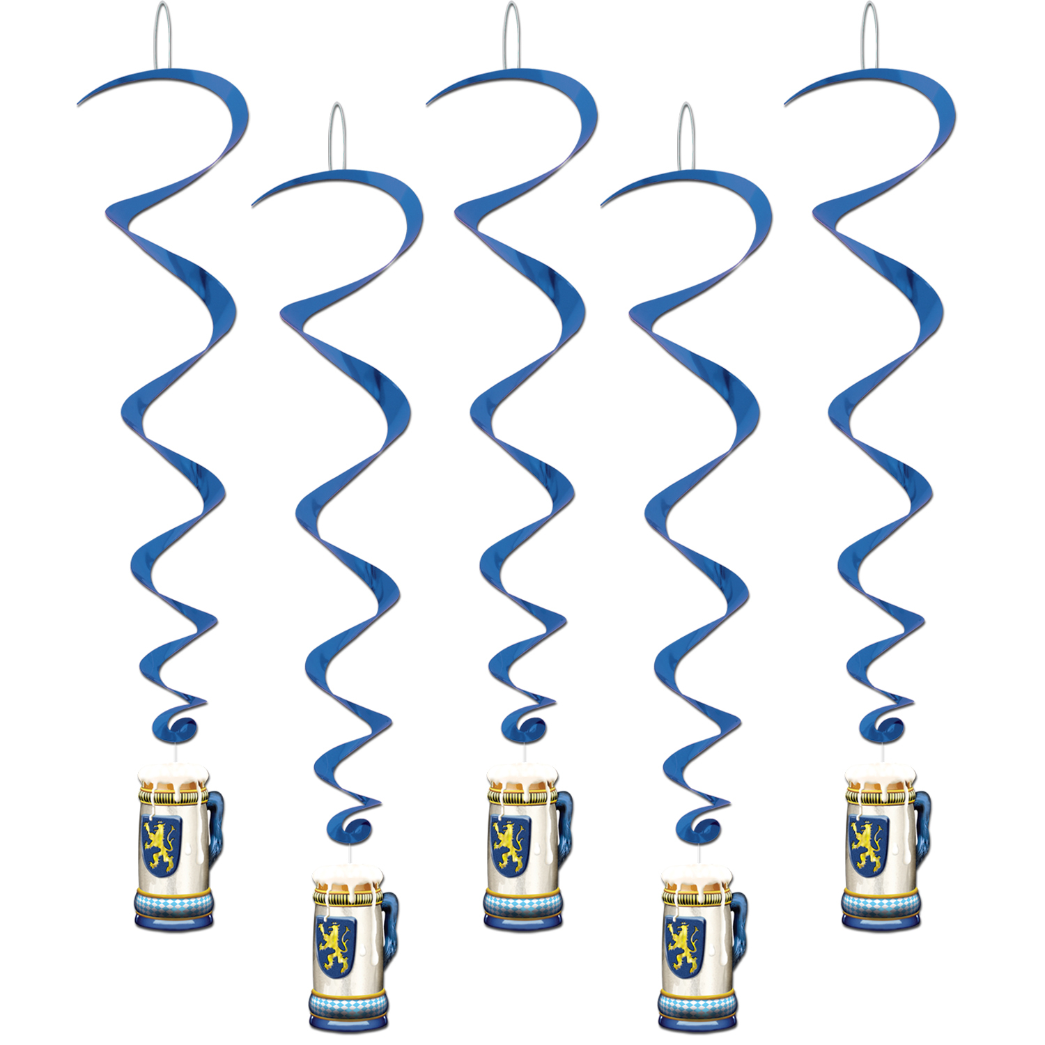 Oktoberfest Swirl Decorations (Pack of 5)