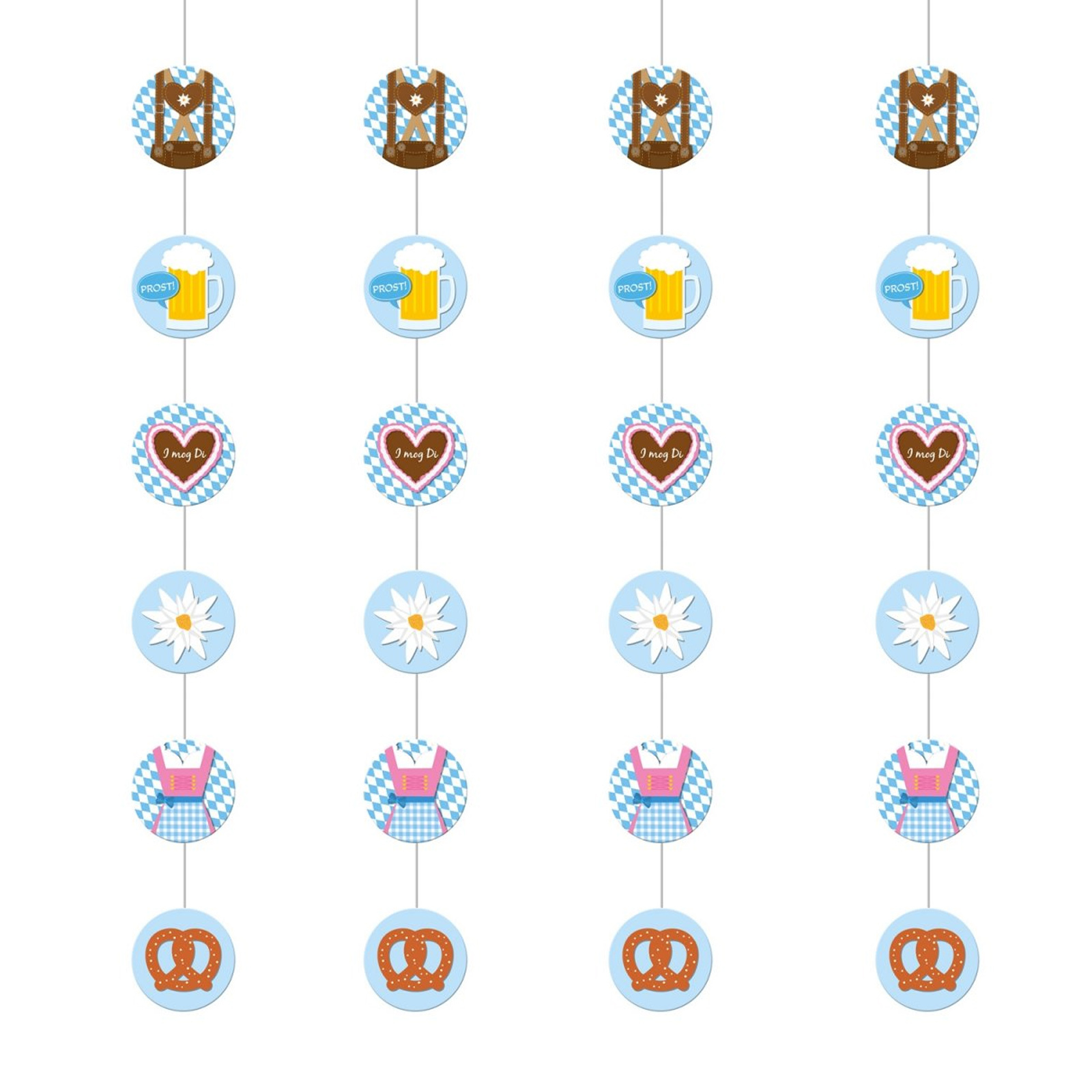 Oktoberfest String Decorations (Pack of 4)