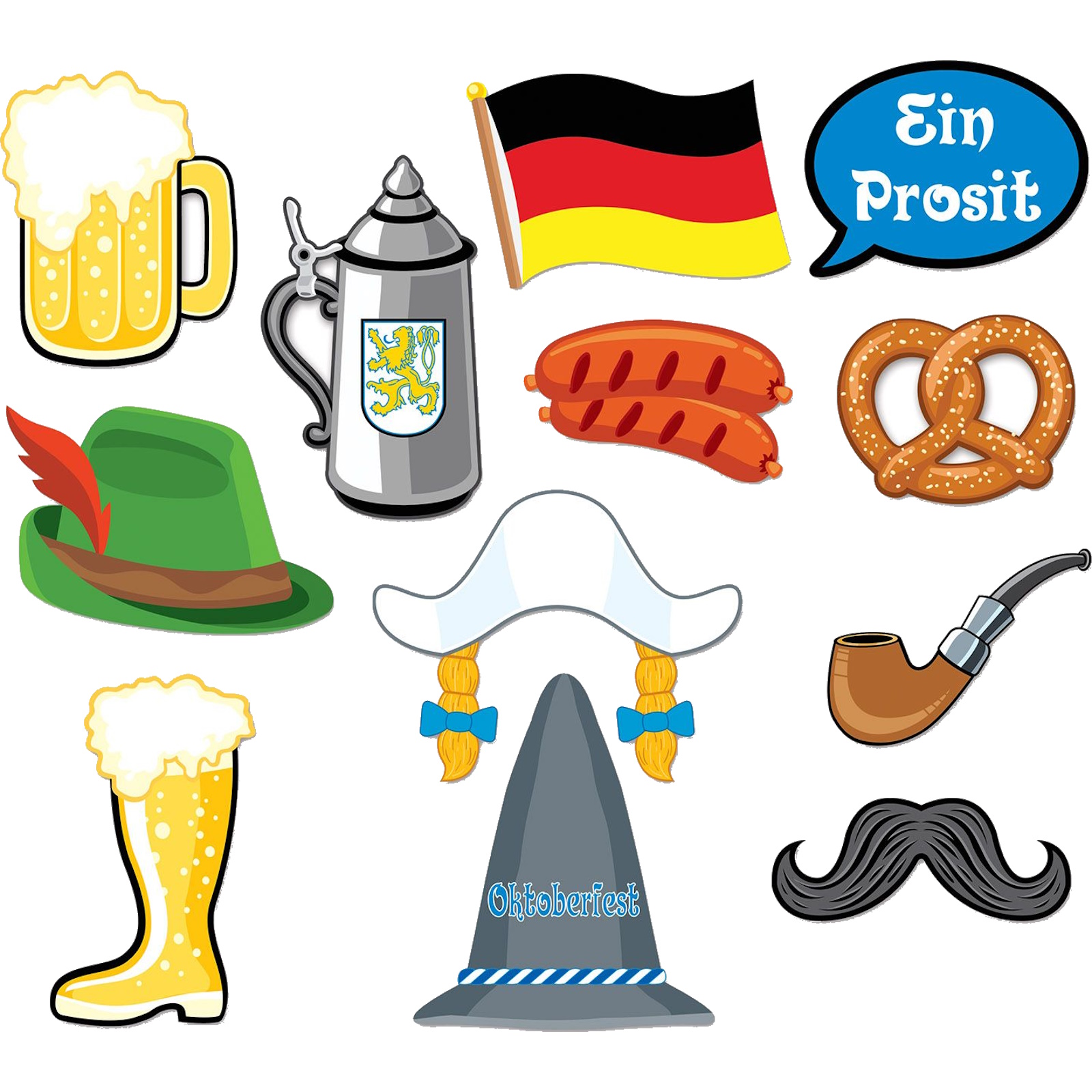 Oktoberfest Photo Prop Signs (Pack Of 12)